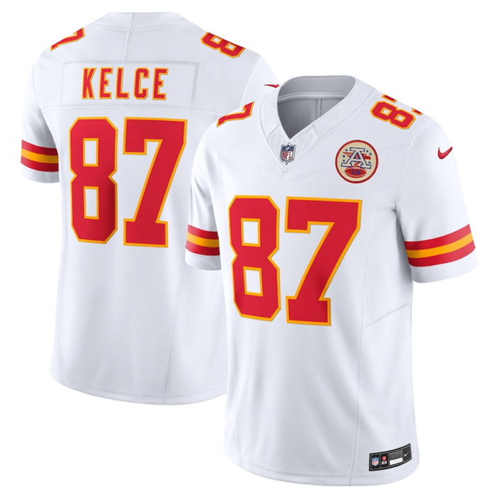 Kansas City Chiefs #87 Travis Kelce White 2023 F.U.S.E. Vapor Untouchable Limited Stitched Jersey